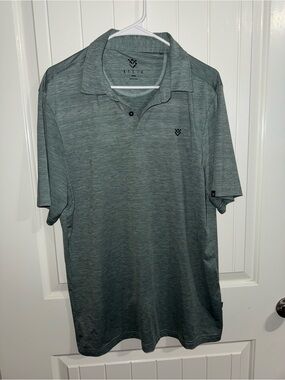 Vessel Men's Slate Green Heather Performance Polo